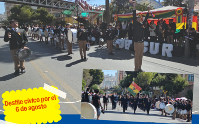 Desfile cívico por el 6 de agosto